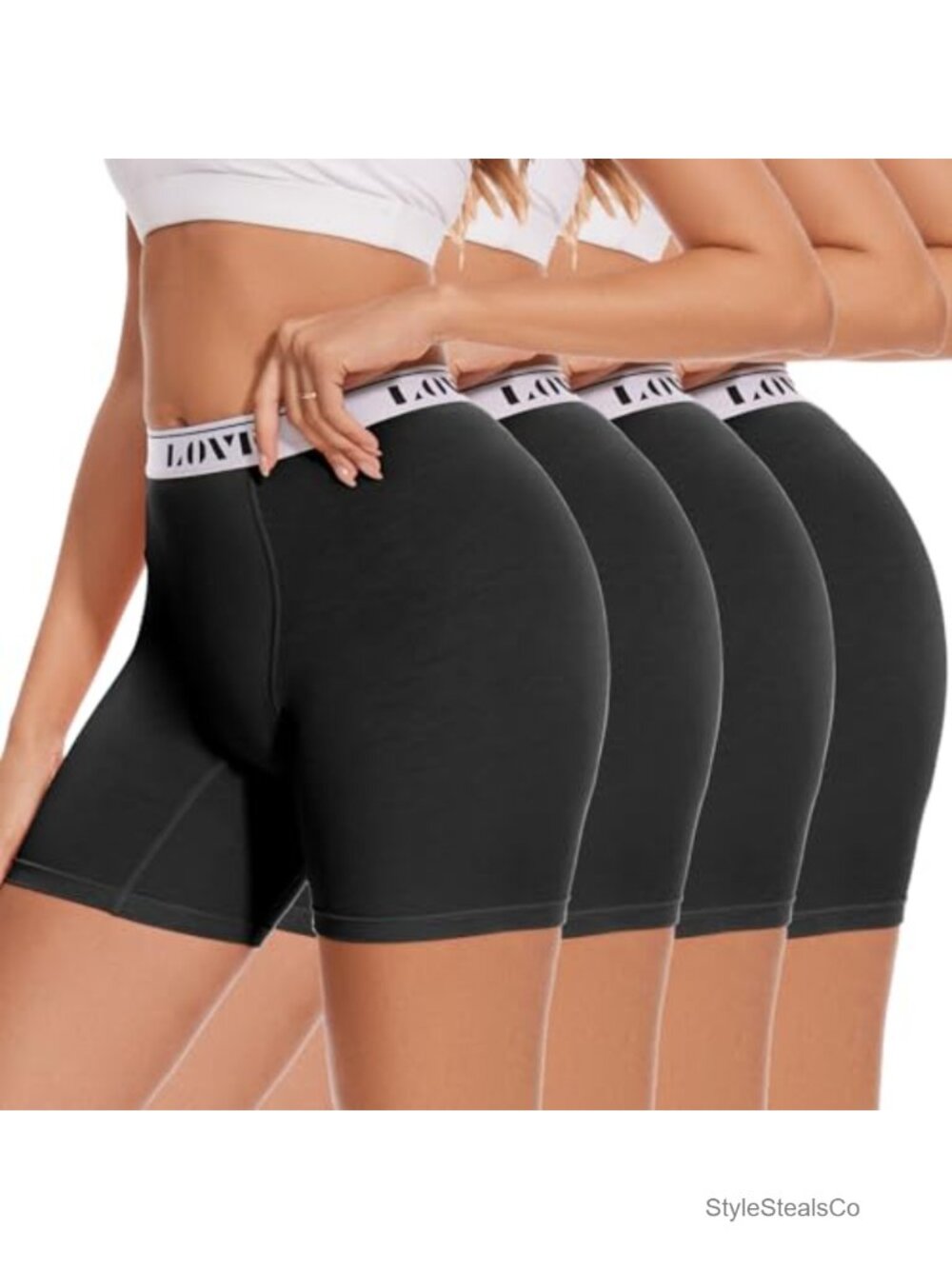 Womens High Waisted Modal Boxer Briefs Boy Shorts Underwear